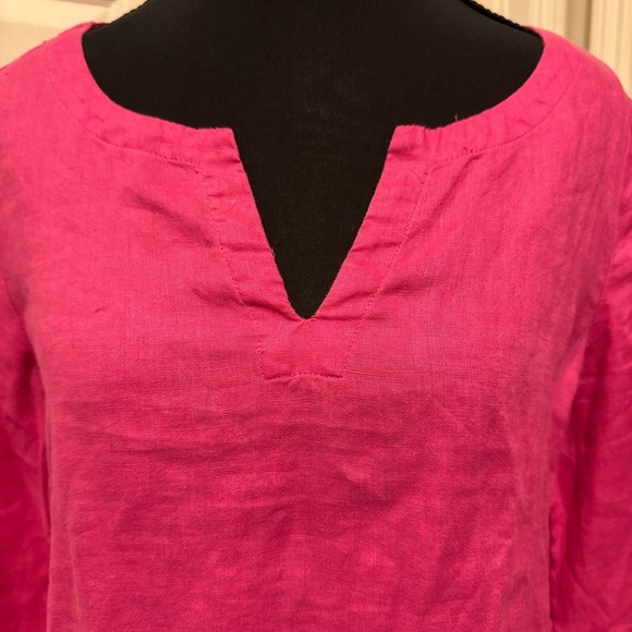 J. Jill Pink 3/4 Sleeve Relaxed Tunic - Picture 2 of 8